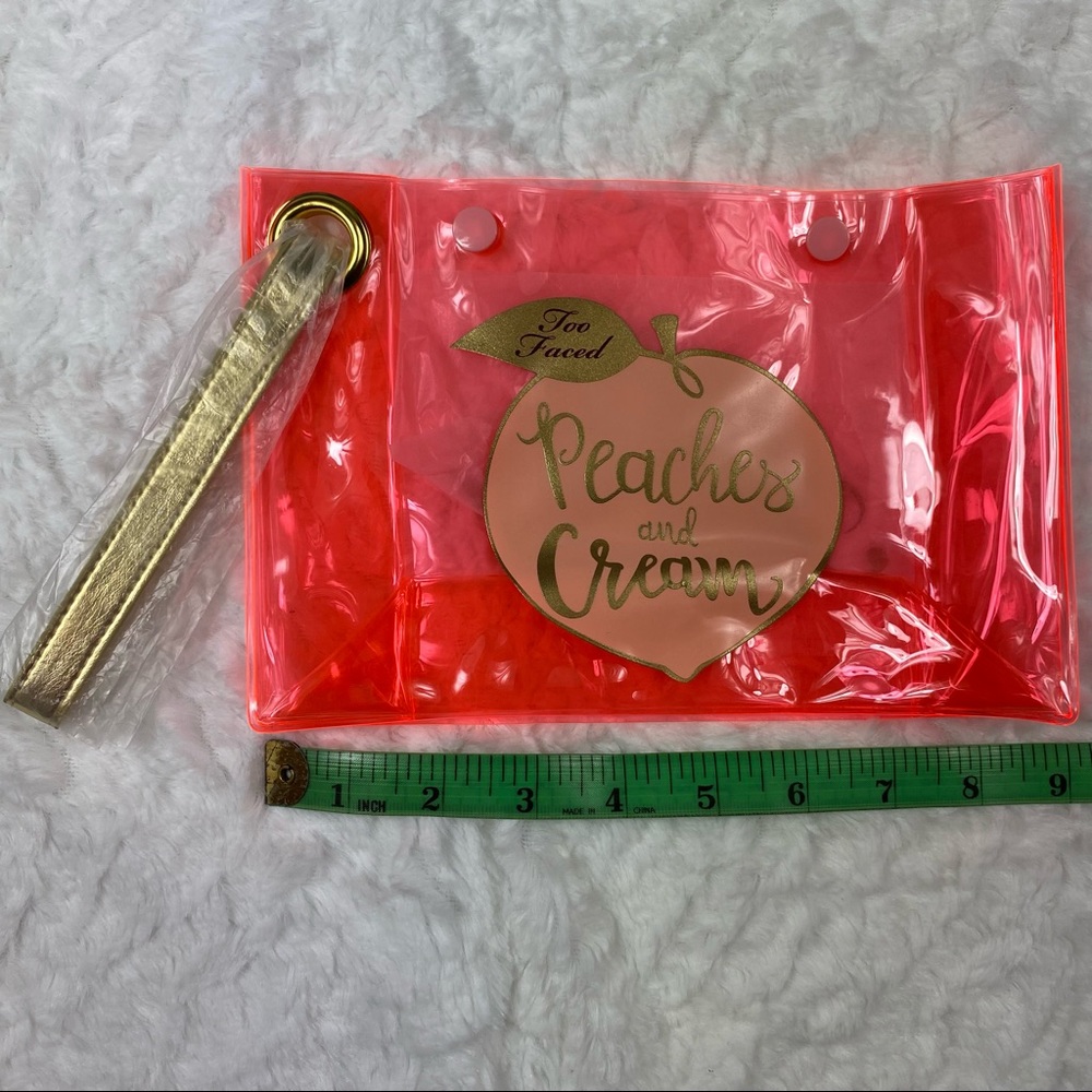 Too Faced Limited Peaches & Cream Cosmetic bag NEW - Picture 3 of 10